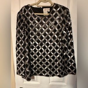 Semi formal sequin blouse